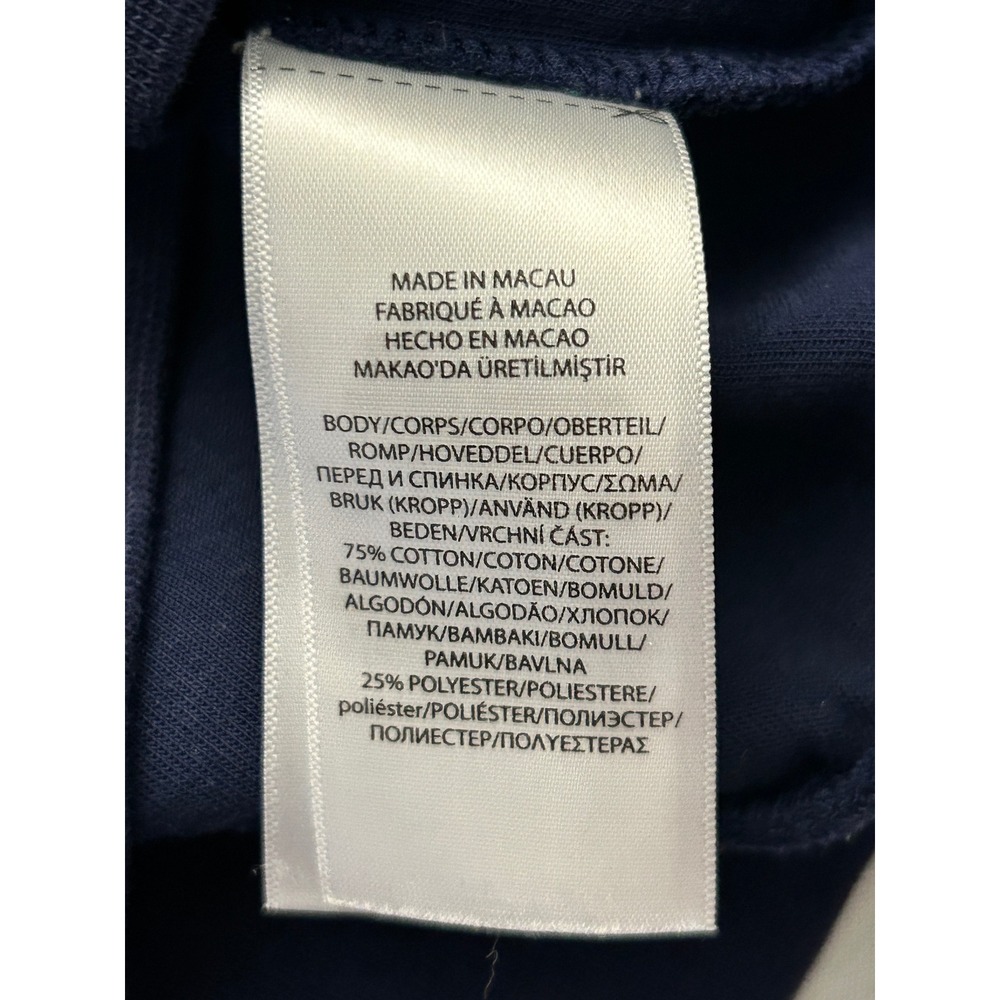 Polo Ralph Lauren Kids M 10-12 Colorblock Quarter Zip Sweatshirt Green Navy Blue - Picture 8 of 8